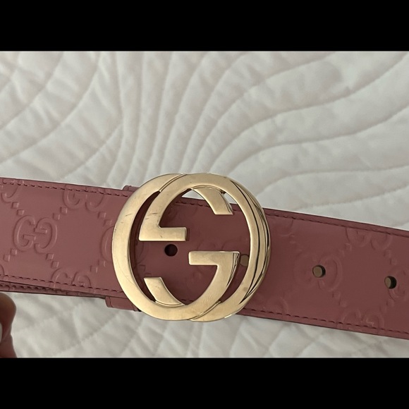 Pink leather Gucci belt main image 5